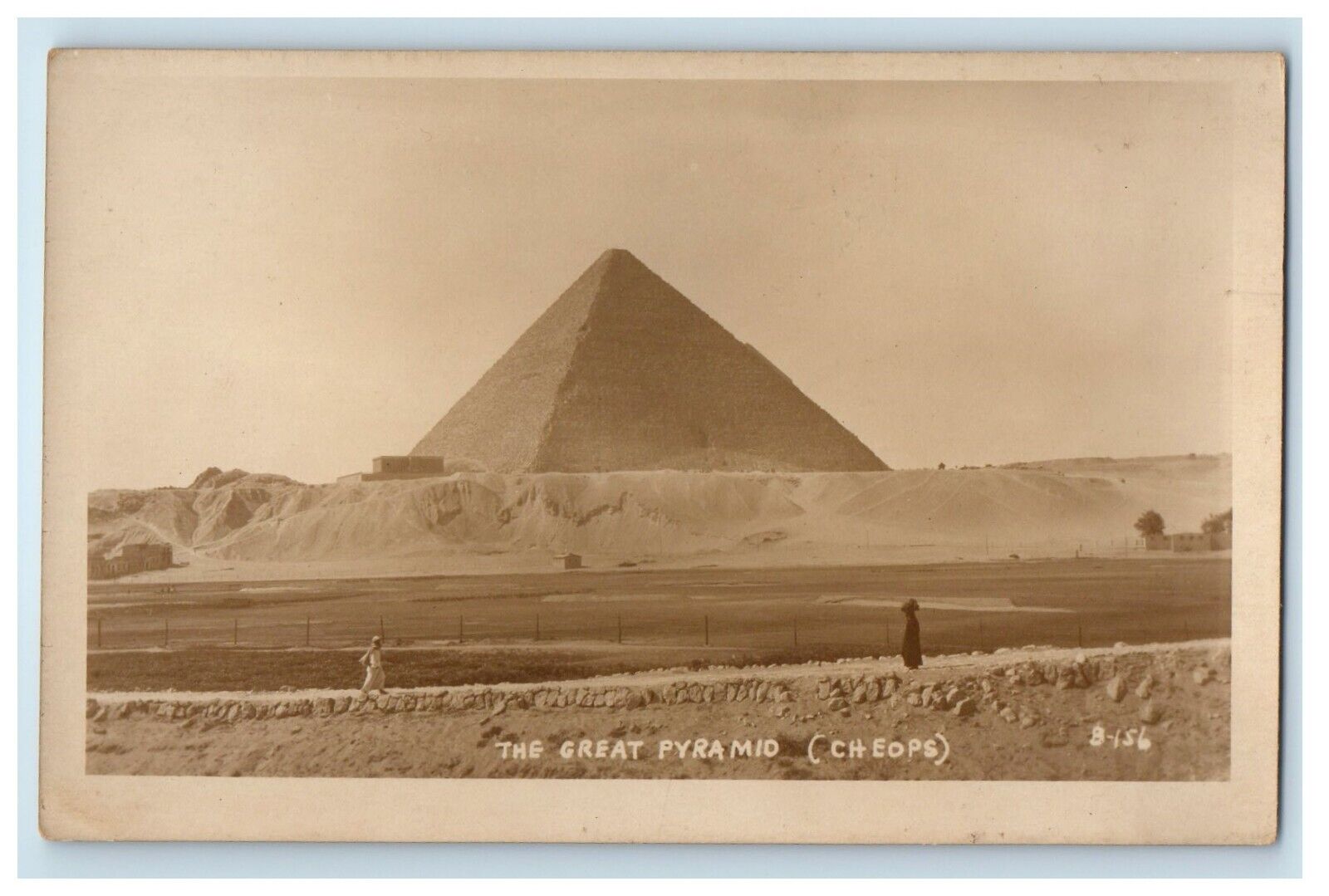 c1920's View Of The Great Pyramid Cheops RPPC Photo Unposted Vintage Postcard