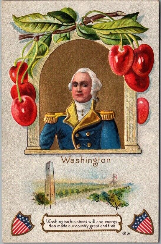 c1910s WASHINGTON\'S BIRTHDAY Postcard \