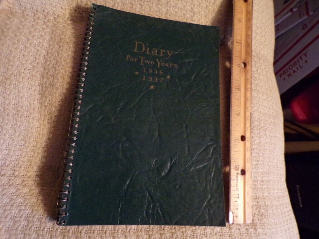 1936 - 37 Two Year Diary Whitman Publishing Unused Spiral Bound Notebook
