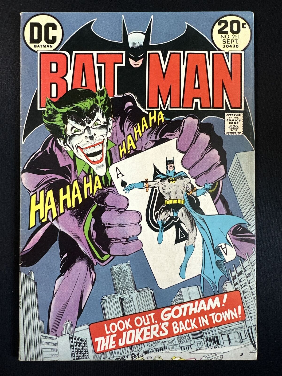Batman #251 Classic Neal Adams Joker Cover Bronze Age Comics 1st Print Fine *A4