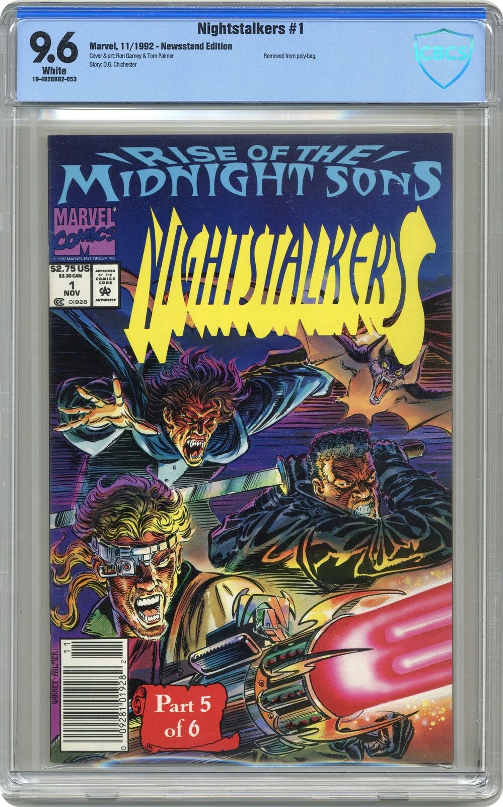Nightstalkers 1U CBCS 9.6 Newsstand 1992 19-4826BB2-053