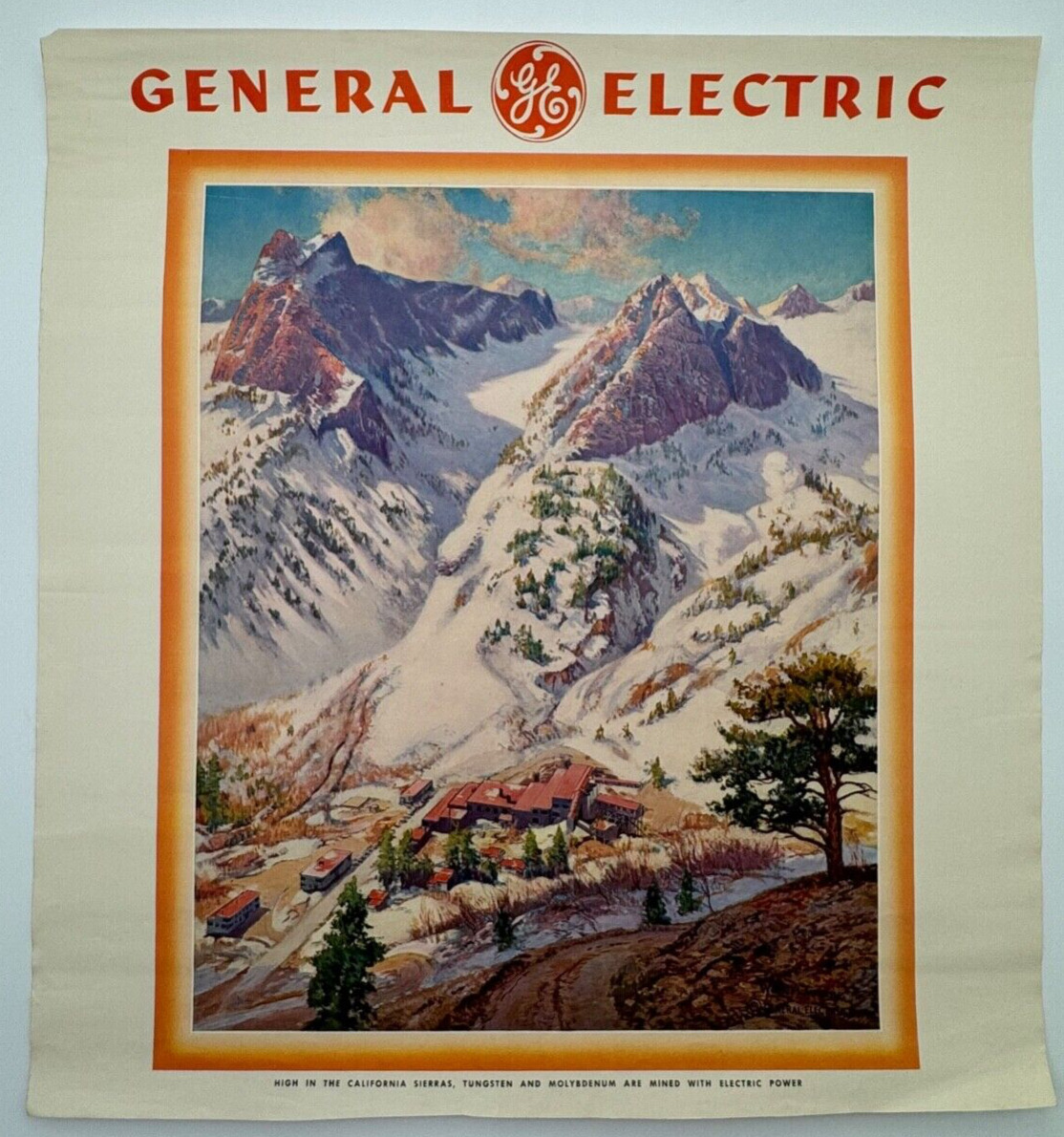 Vintage 1930s or 40s Walter L Greene Calendar Top General Electric GE Print