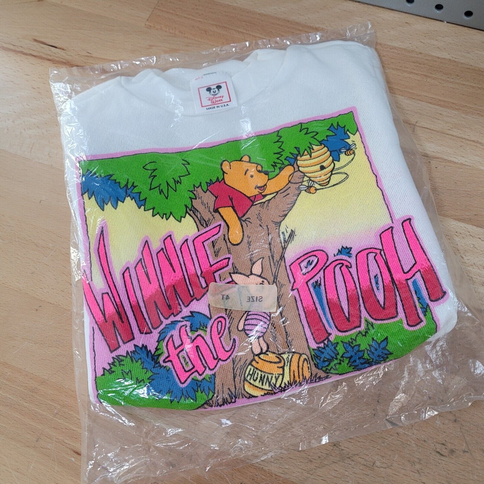 DISNEY Wear Vintage 90s Winnie The POOH Piglet Graphic Sweatshirt 4T NEW SEALED