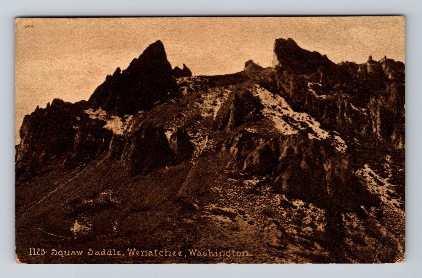 Wenatchee WA-Washington, Scenic Squaw Saddle Mt. Antique Vintage Postcard