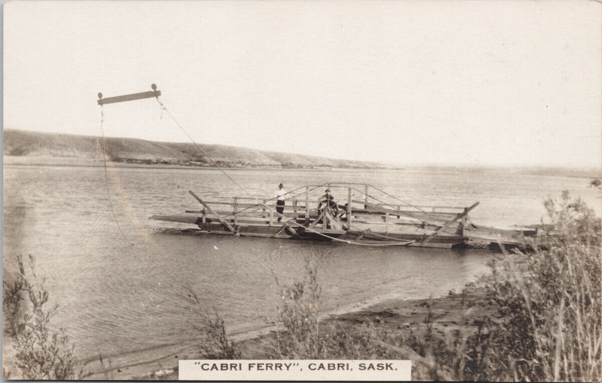 Cabri Ferry Cabri Saskatchewan SK Sask Real Photo Postcard H8 