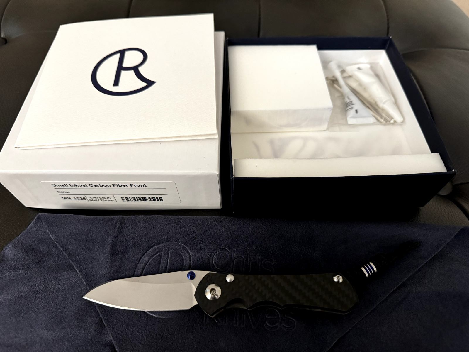 NEW Chris Reeve KnifeArt Exclusive Carbon Fiber Small Inkosi Insingo Blade S45VN