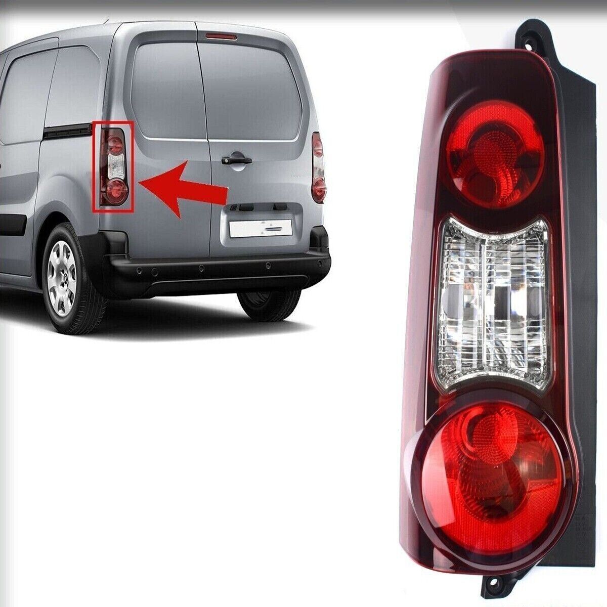 Peugeot Partner Mk2 Van 2012-2019 2 Door Rear Tail Light Lamp Right / Left Side