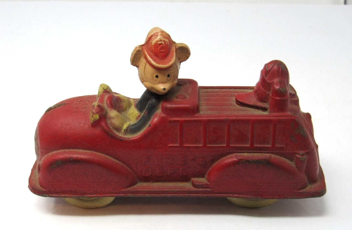 Antique Mickey Mouse Fire Department Truck Walt Disney Productions NICE COND