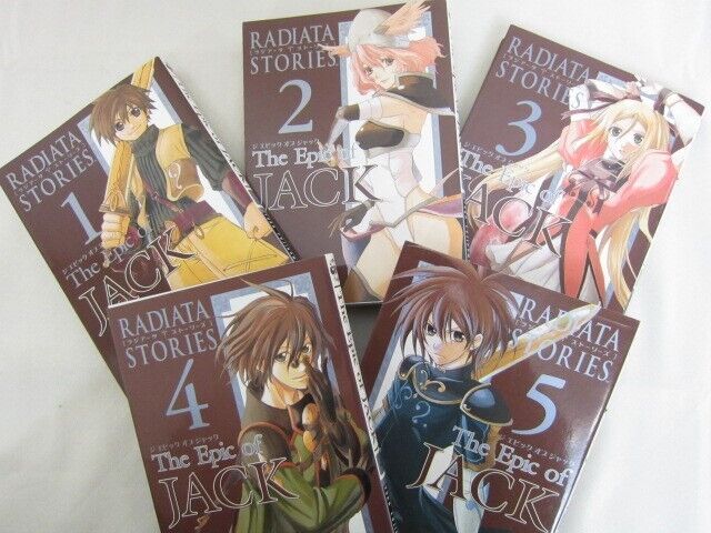 RADIATA STORIES The Epic of Jack Manga Comic Comp Set 1-5 Y. Fujikawa PS2 Book
