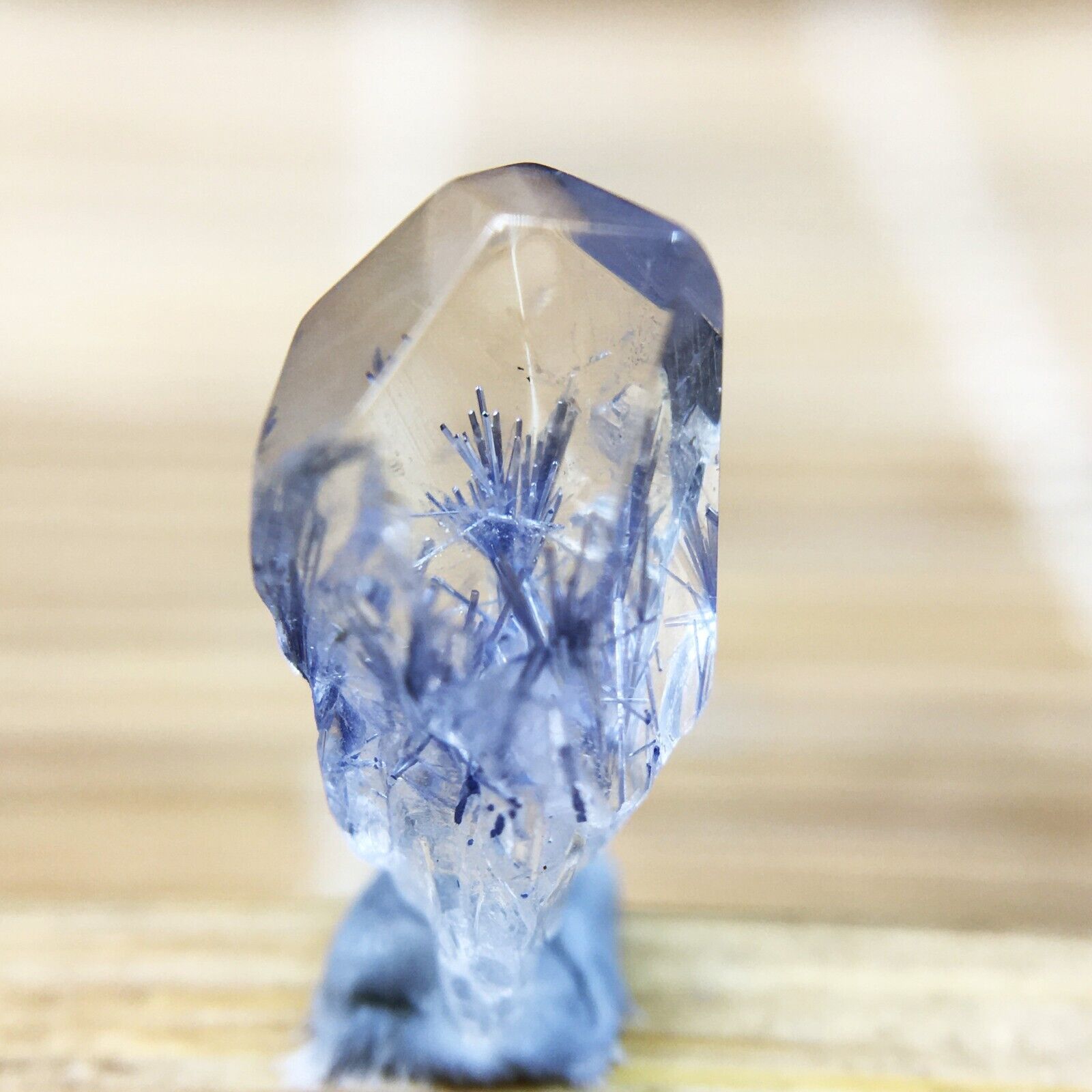 1.8Ct Very Rare NATURAL Beautiful Blue Dumortierite Quartz Crystal Specimen