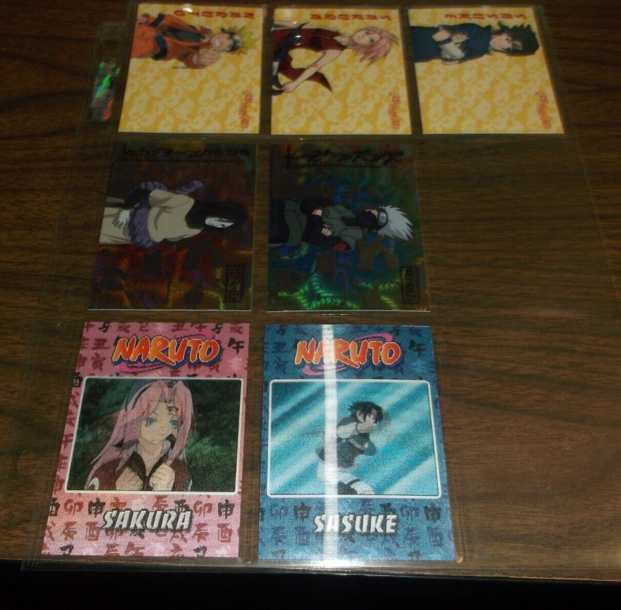 2002 PANINI NARUTO CHASE CARD MIXED LOT, 13 DIFFERENT CHASES, 