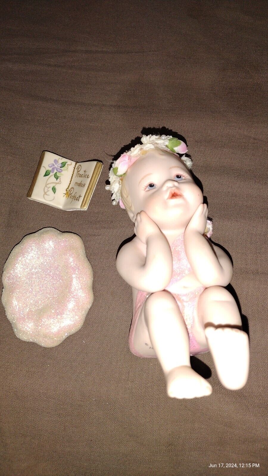 Vintage Porcelain Baby Girl Angel Figurine