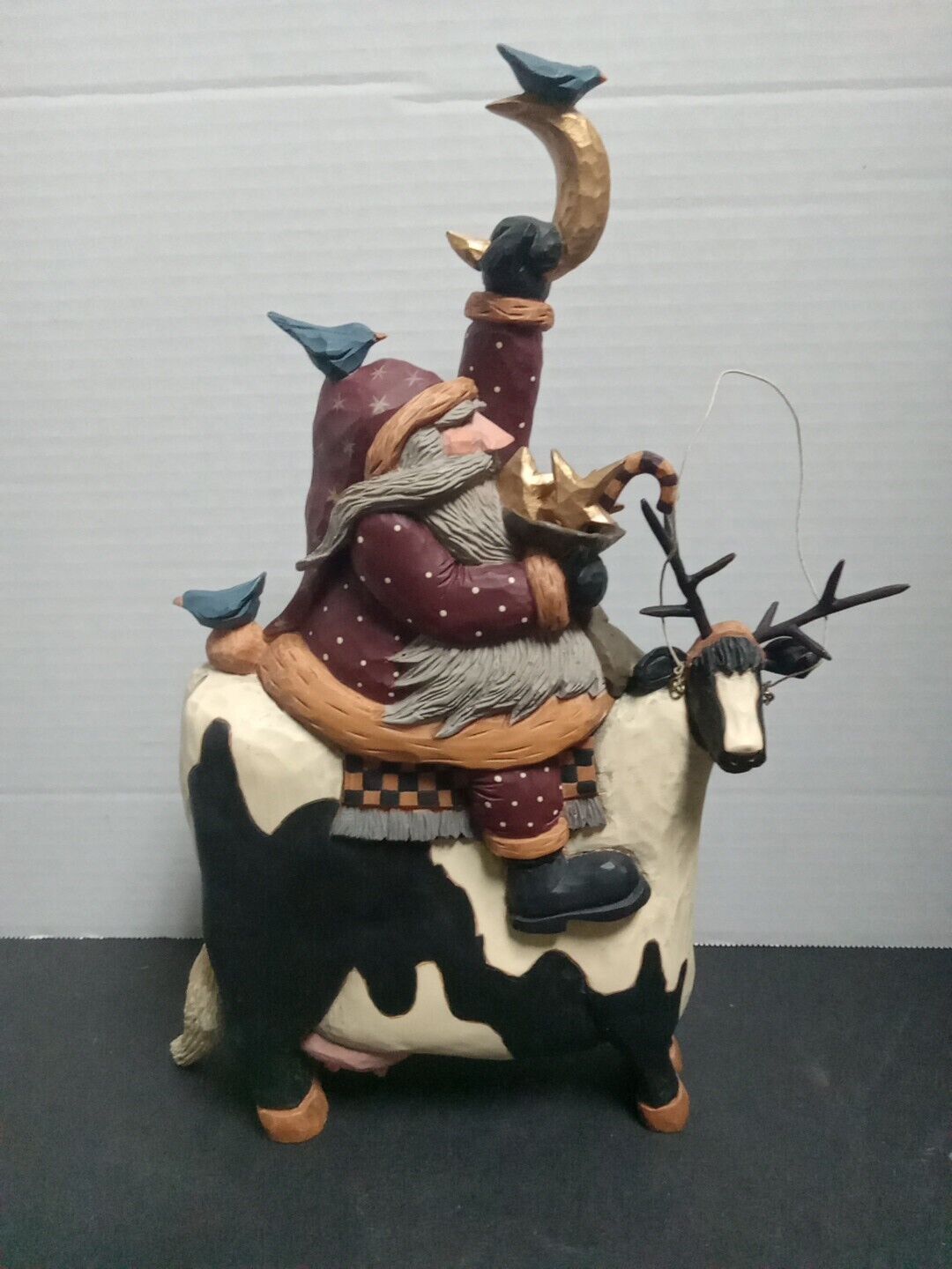Williraye Studio Santa Riding Cow Figurine 1997 WW2260