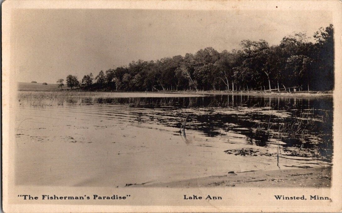 postcard Antique Posted 1909 Lake Ann Winsted Minnesota B2