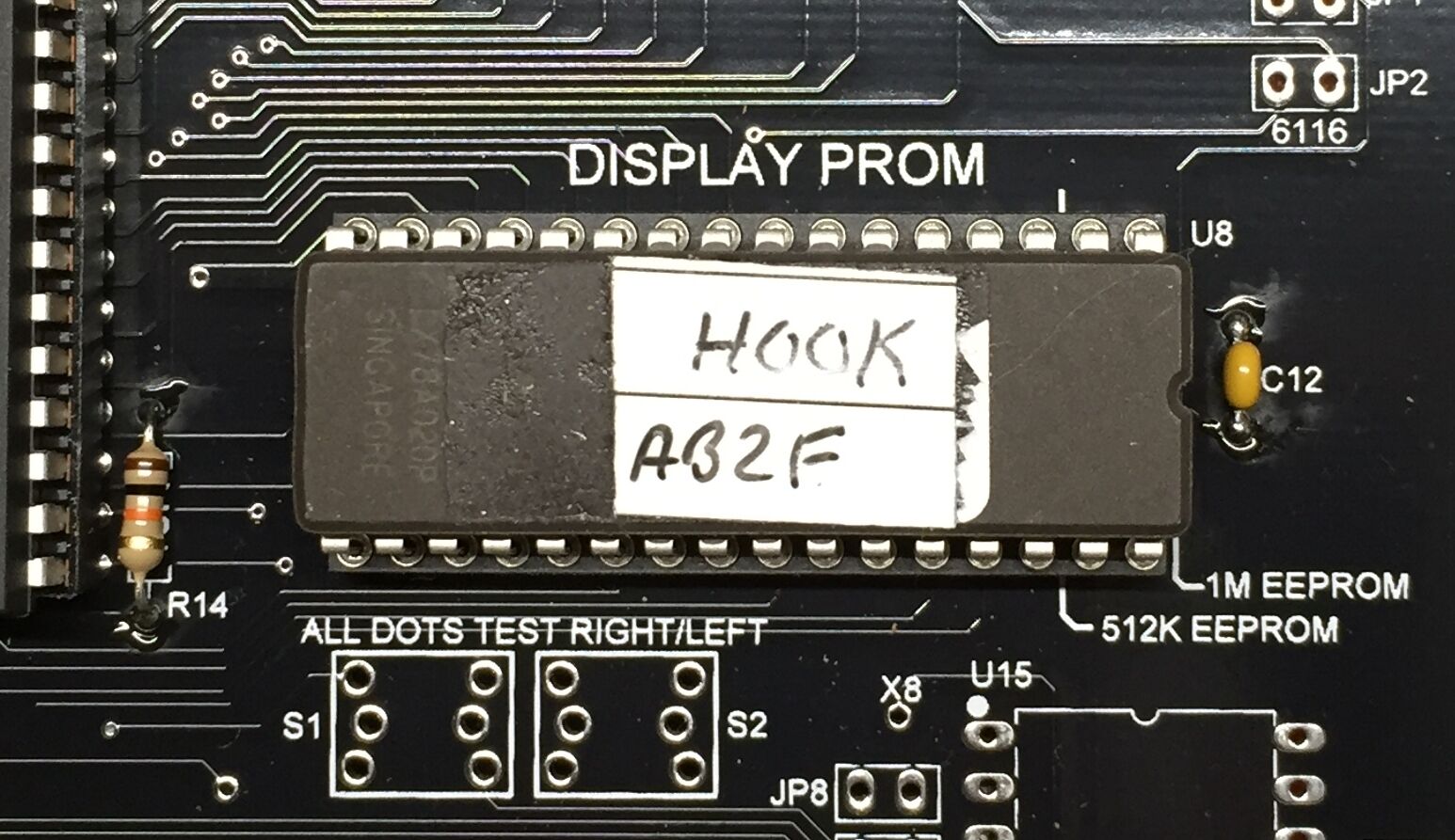 EPROM Chip for Data East DMD 128 x16 Display,Hook,Batman,Checkpoint,Star 25th 