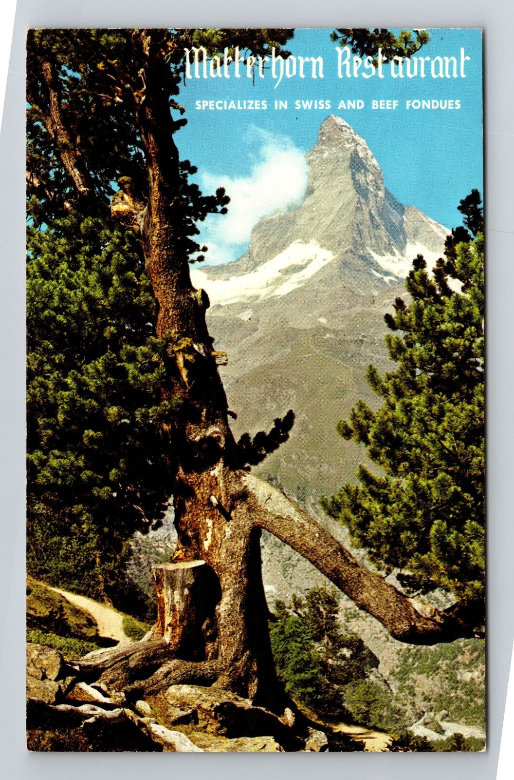 Hurley WI-Wisconsin, Matterhorn Restaurant, Advertising, Vintage Postcard