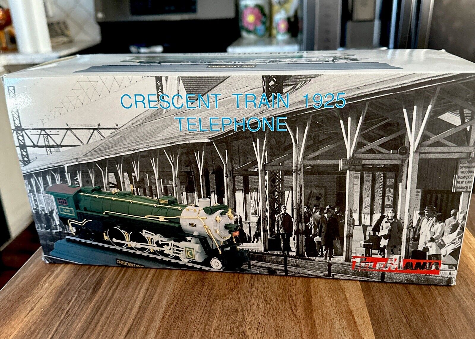 Vintage Telemania Crescent Train 1925 Locomotive Telephone Phone Original Box