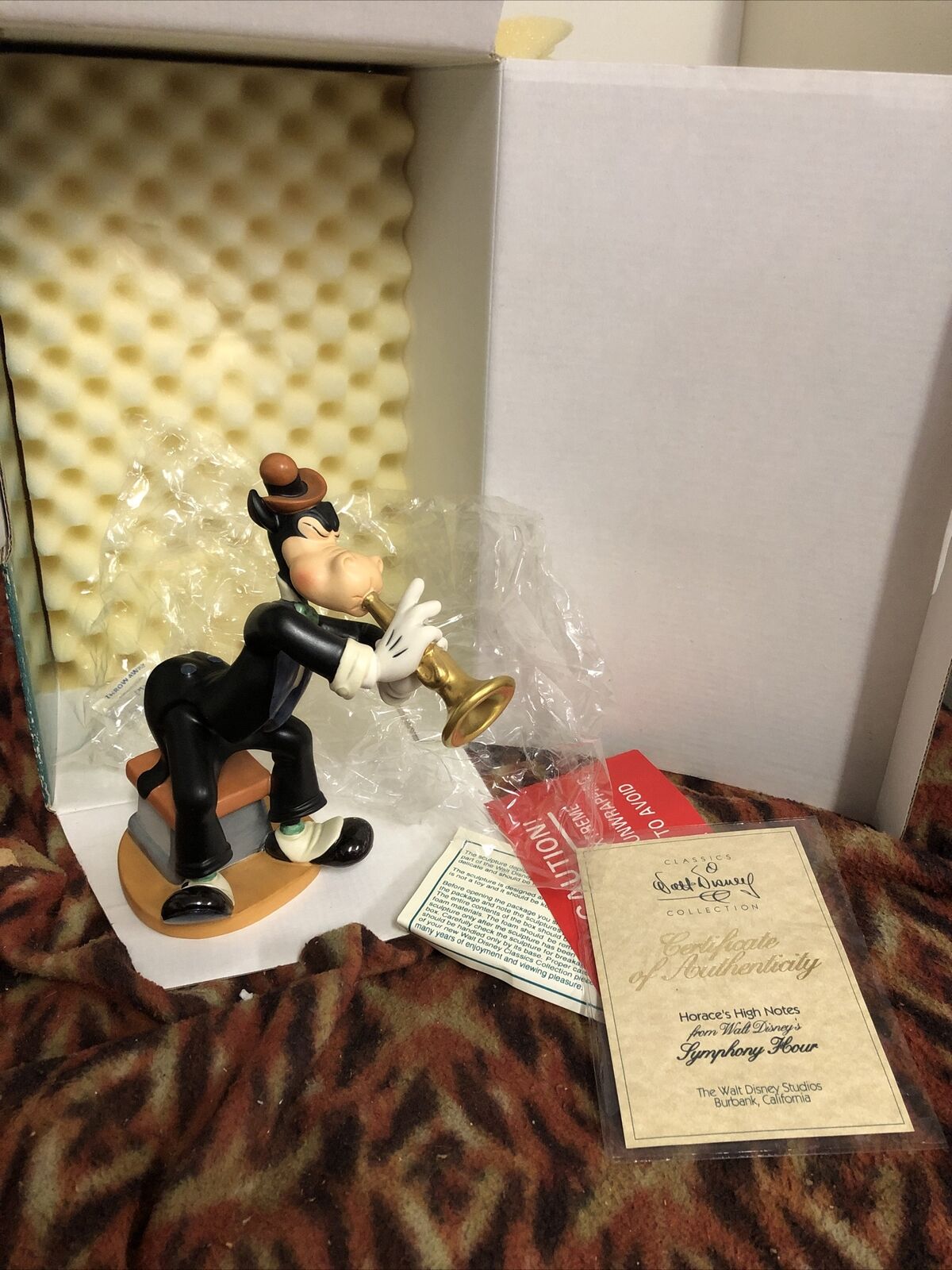WDCC  Disney Symphony Hour Horace’s High Notes Figurine Orig Box & COA New Coa