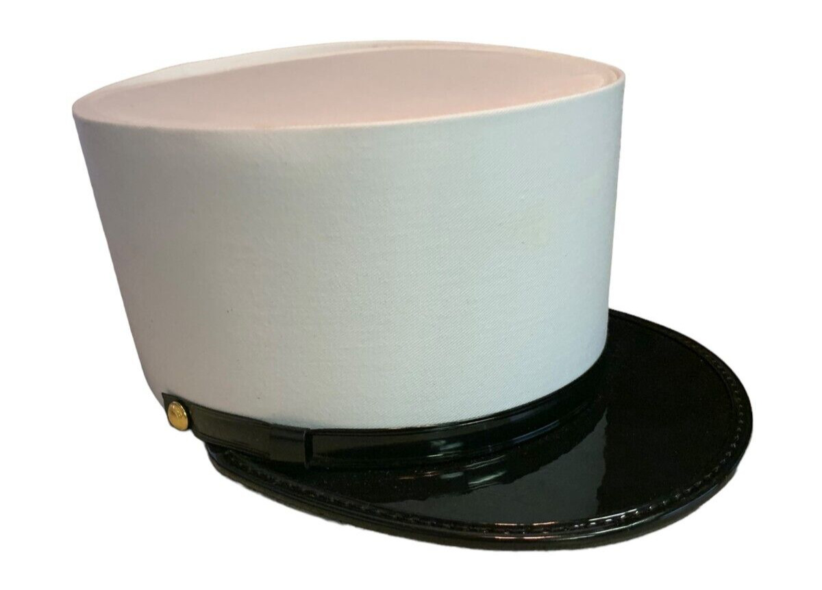 French Army Kepi Hat Foreign Legion White And Black Kepi Blanc Original Vintage