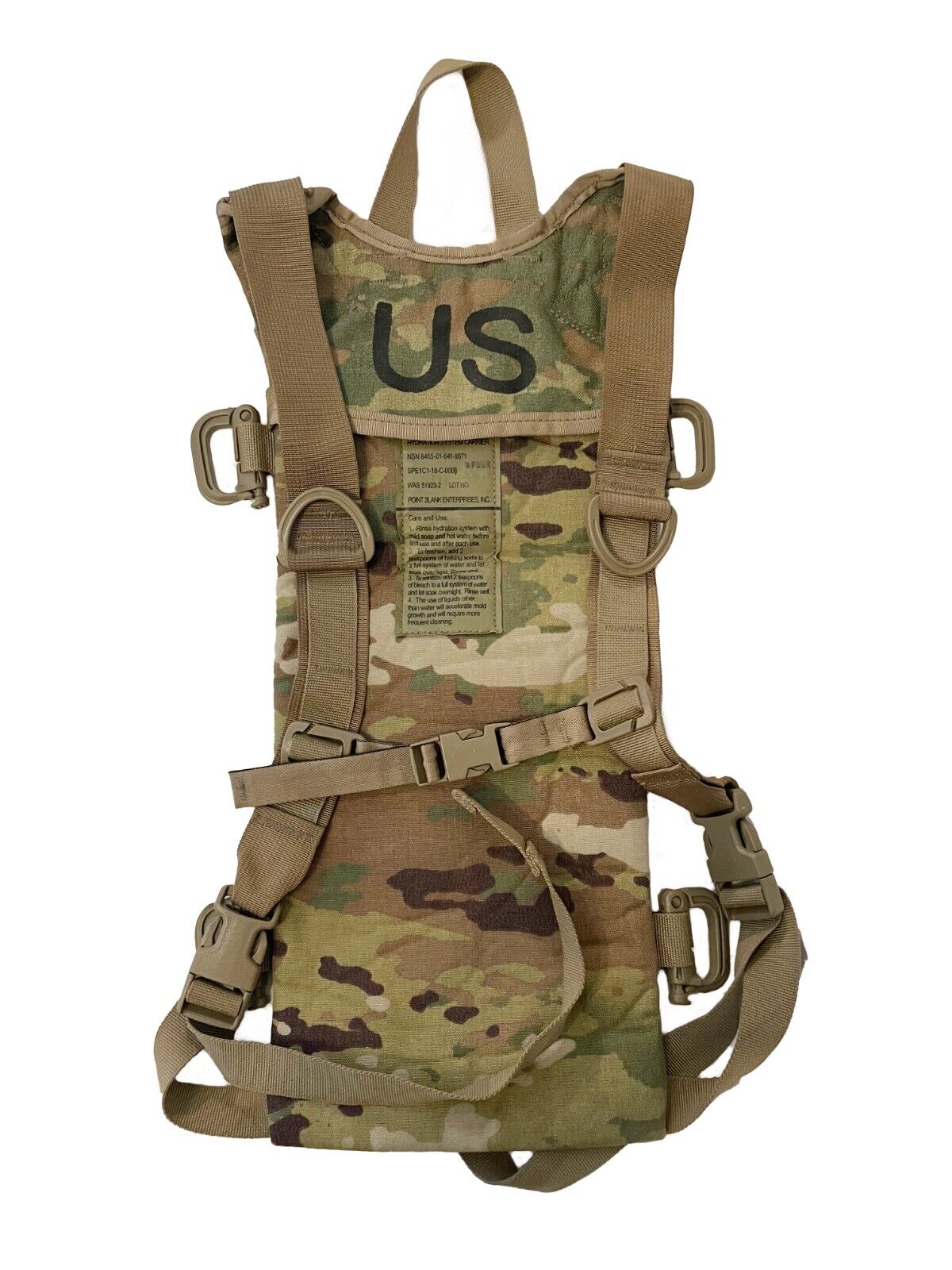U.S. Army OCP/Scorpion Camouflage Hydration System Carrier NSN: 8465-01-641-9671