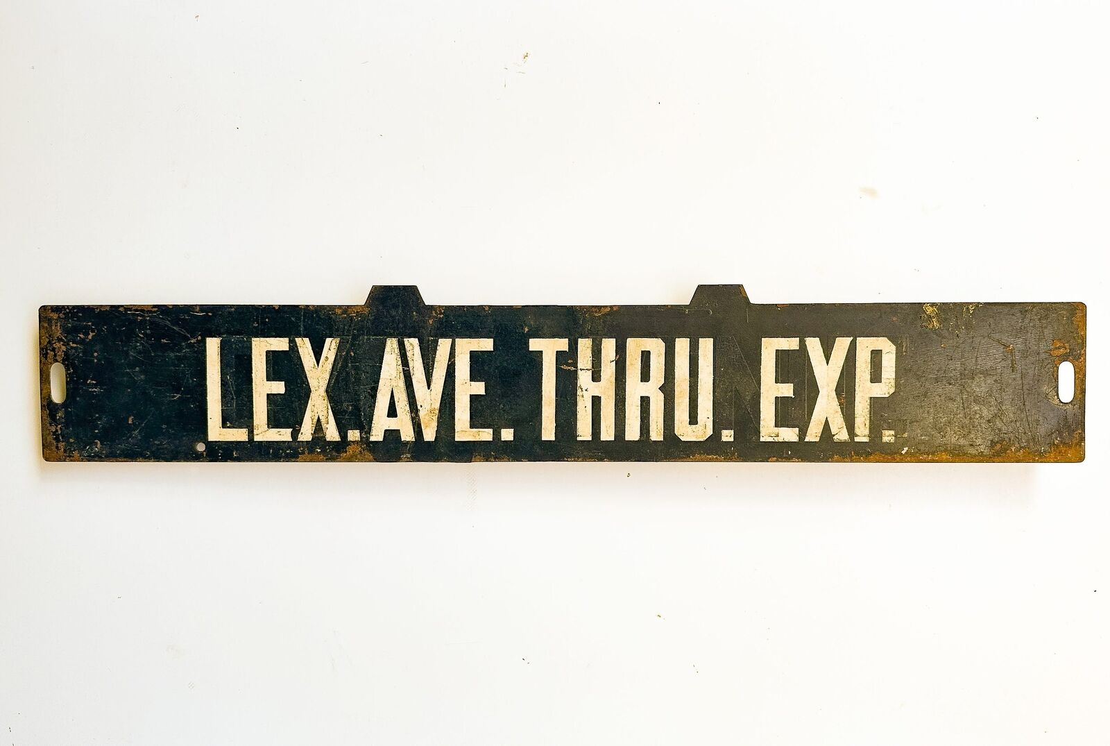 Rare 1920s NYC IRT Subway Sign - Lexington Avenue Thru. Express - Destination T