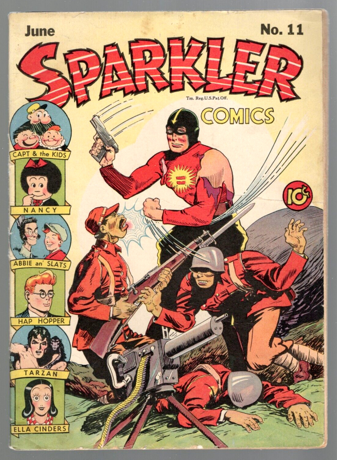 Sparkler Comics #11 1942 VG/FN 5.0 WW2 Cover
