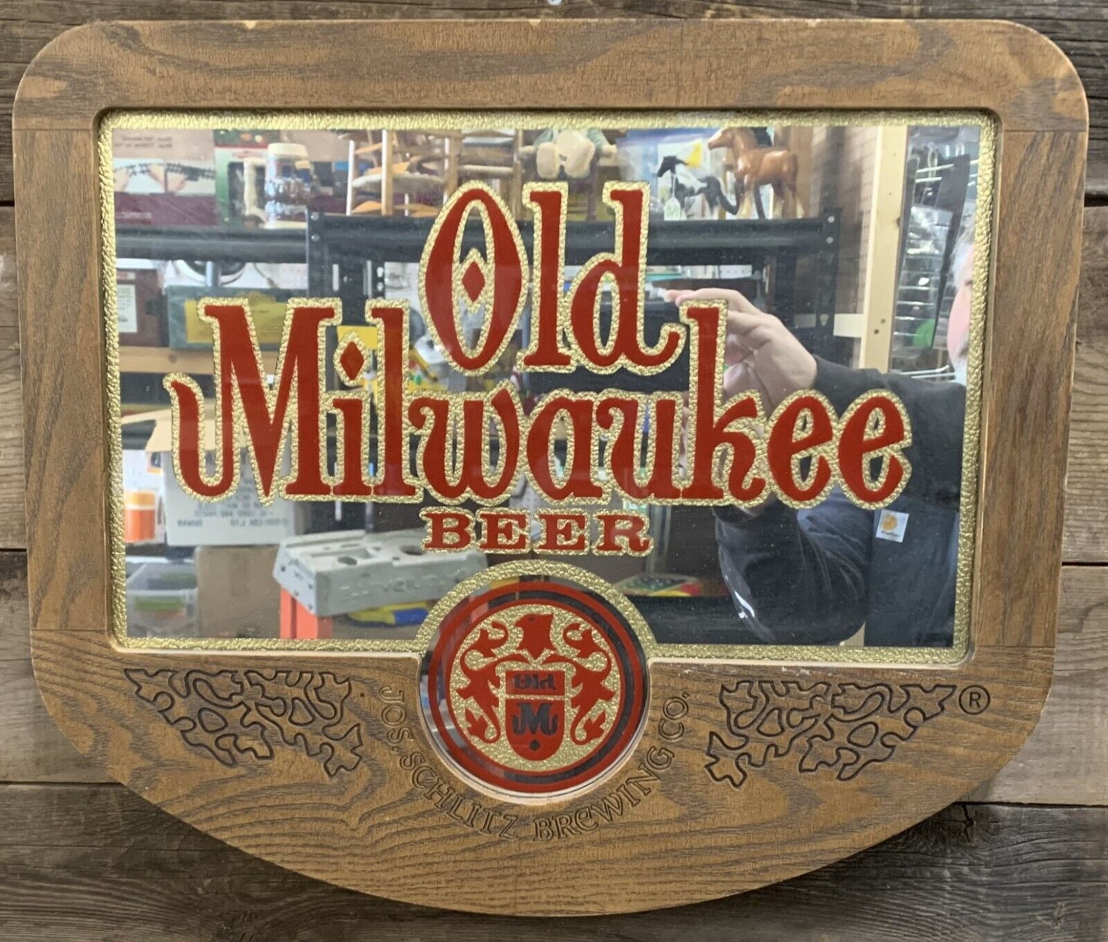 Jos. Schlitz Brewing Co., Old Milwaukee Beer Mirror, Bar Décor