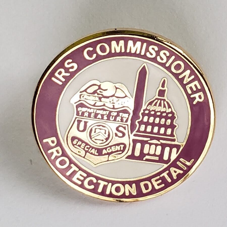 Vintage 1990's I.R.S. Commissioner Protection Detail Lapel Pin