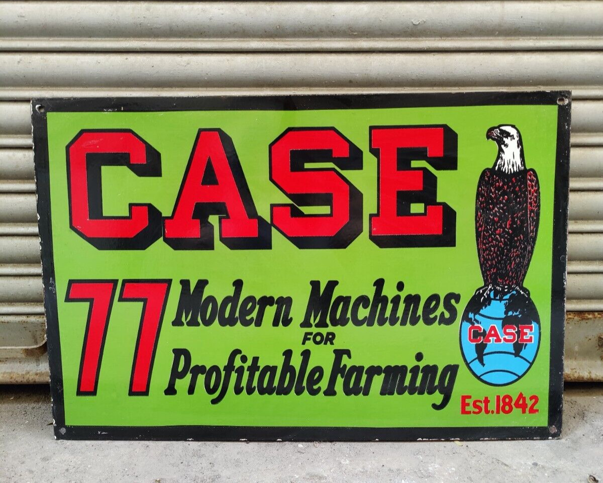 CASE 77 Modern Machines for Profitable Farming - Solid, rare and heavy sign