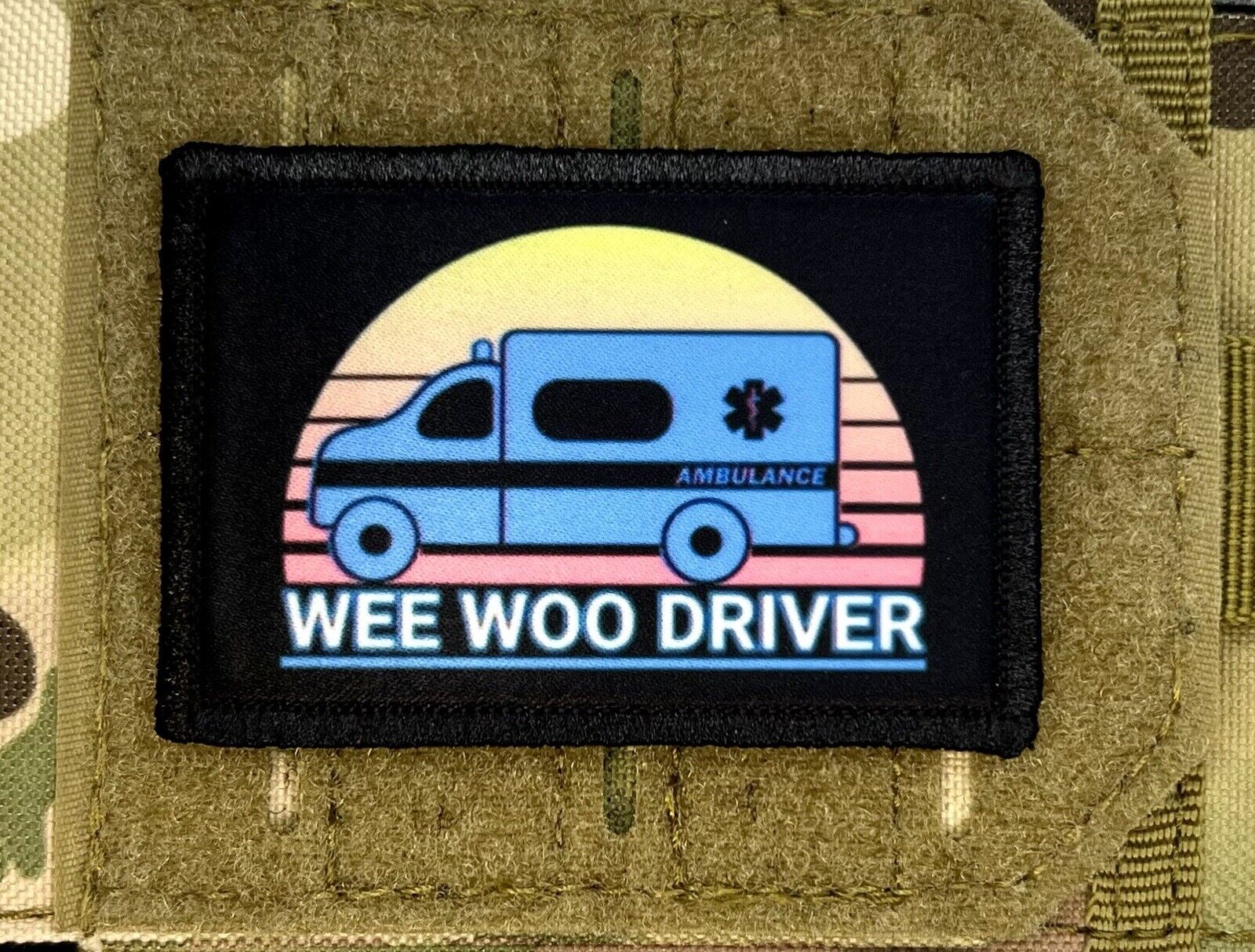 Wee Woo Driver (Ambulance) Morale Patch / Military Badge Tactical Airsoft 543