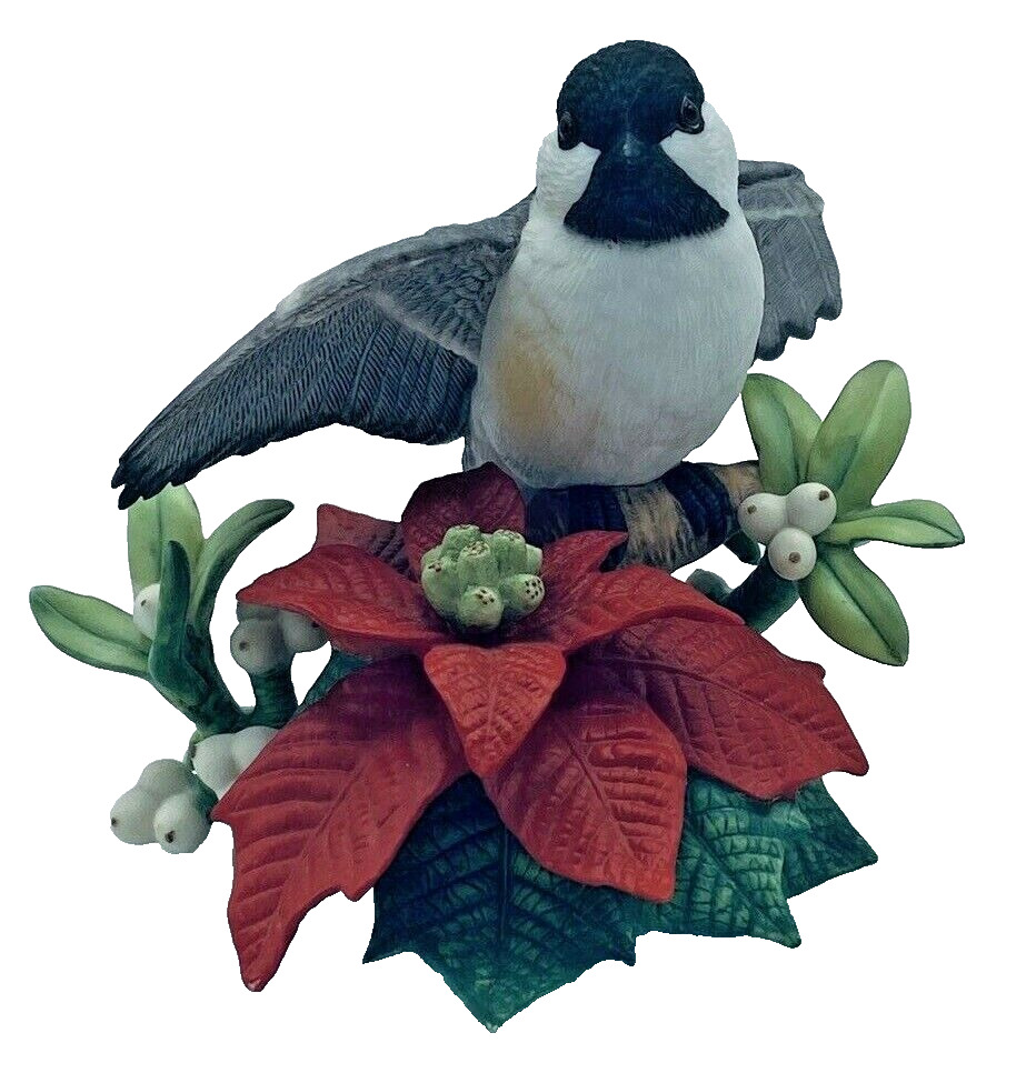 Lenox Christmas Chickadee 1997 Annual Garden Bird Limited Edition Porcelain COA