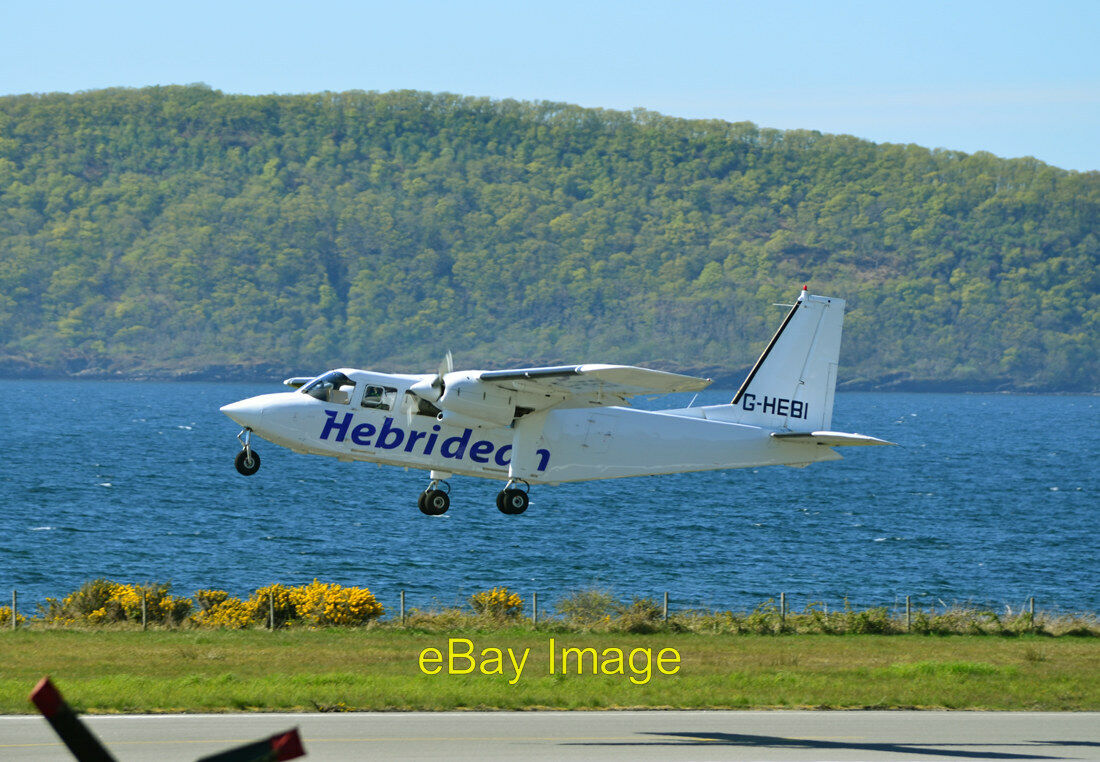 Photo 6x4 Take-off from Oban Airport A Hebridean Airways BN2B-20 Islander c2012