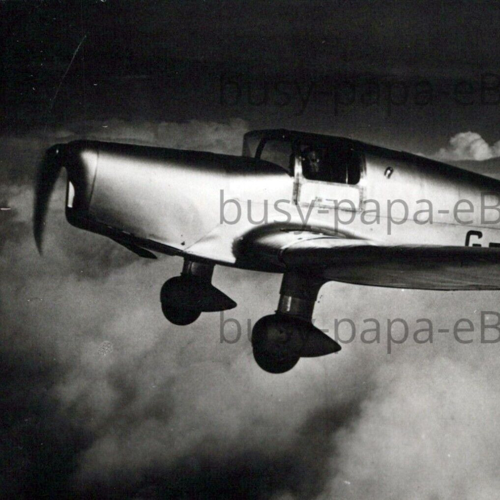 Vintage 1940s RPPC Flying Airplane In The Air Aircraft Real Photo Postcard