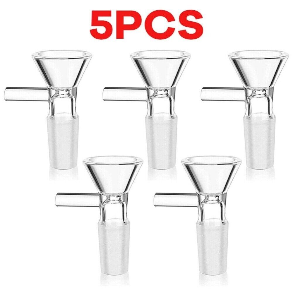 5pcs/set 14MM Male Glass Bowl For Water Pipe Hookah Bong Replacement Head - USA