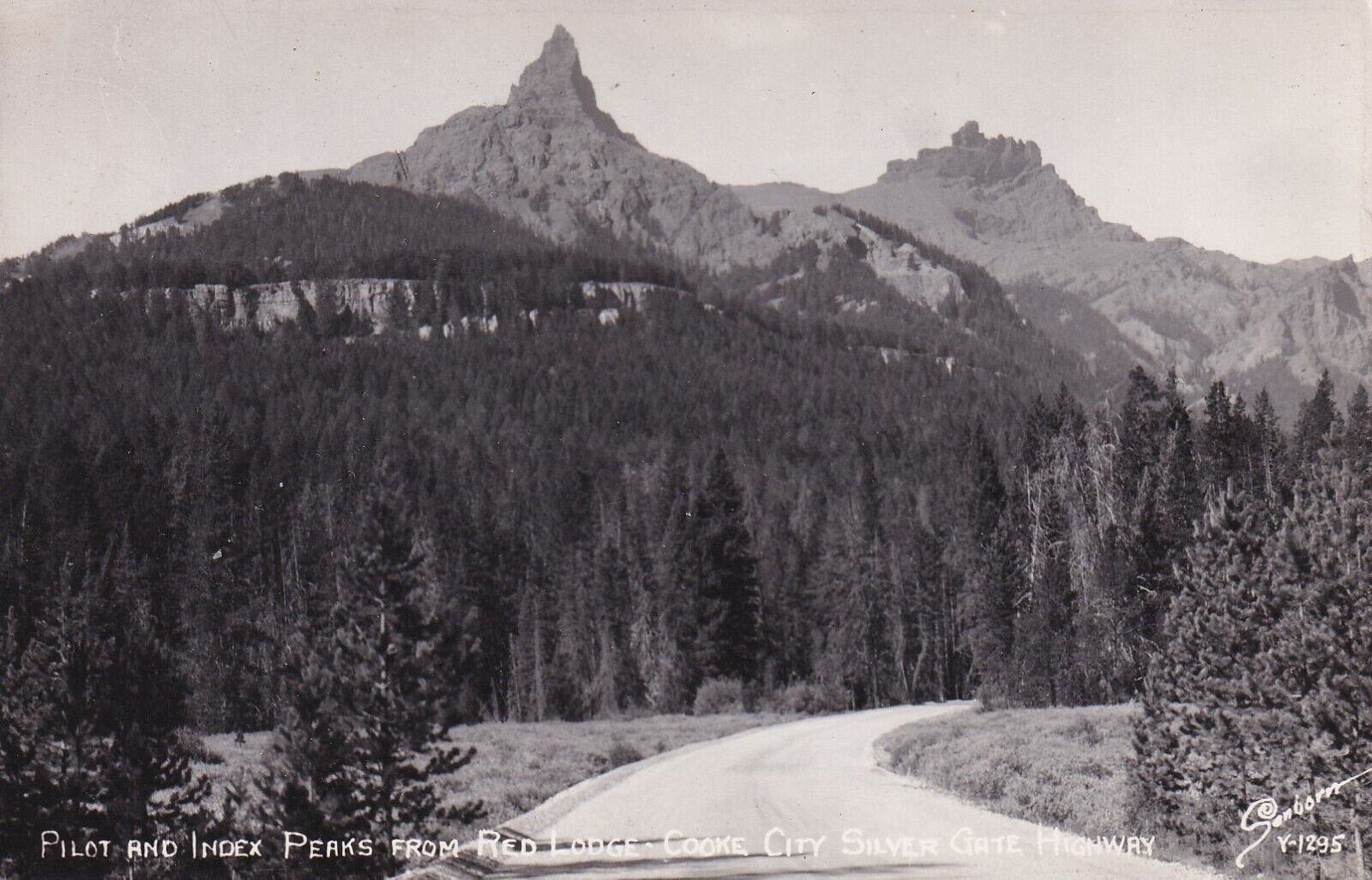 VINTAGE RPPC POSTCARD PILOT AND INDEX PEAKS COOKE CITY HIGHWAY 1939 UNPOSTED