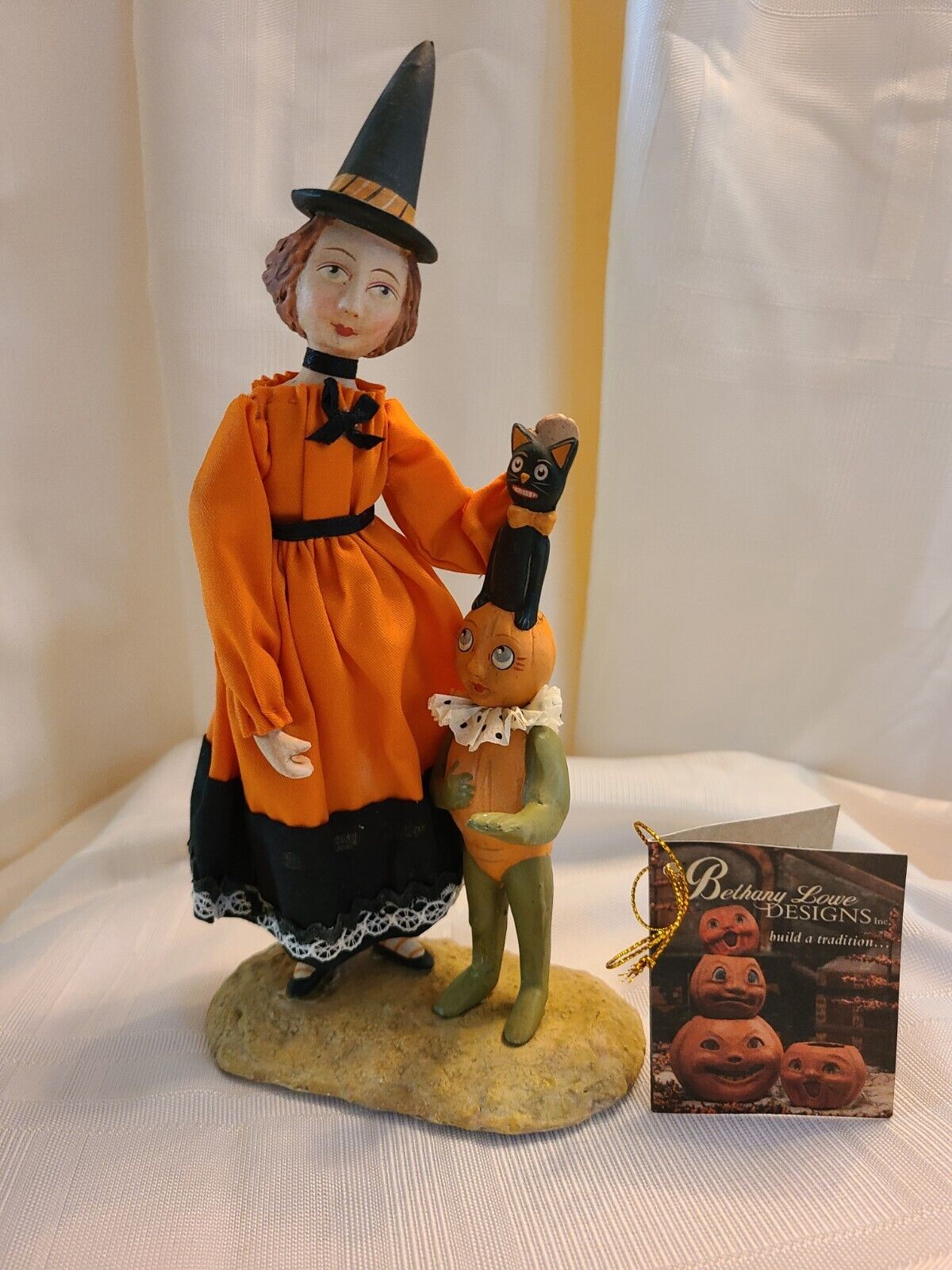 Bethany Lowe Allen Cunningham Halloween Greeting Witch—Retired