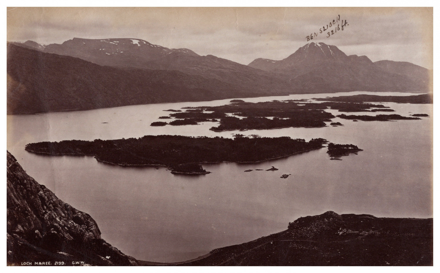 Scotland, Loch Maree, Vintage Print, ca.1880 Vintage Print Vintage Print