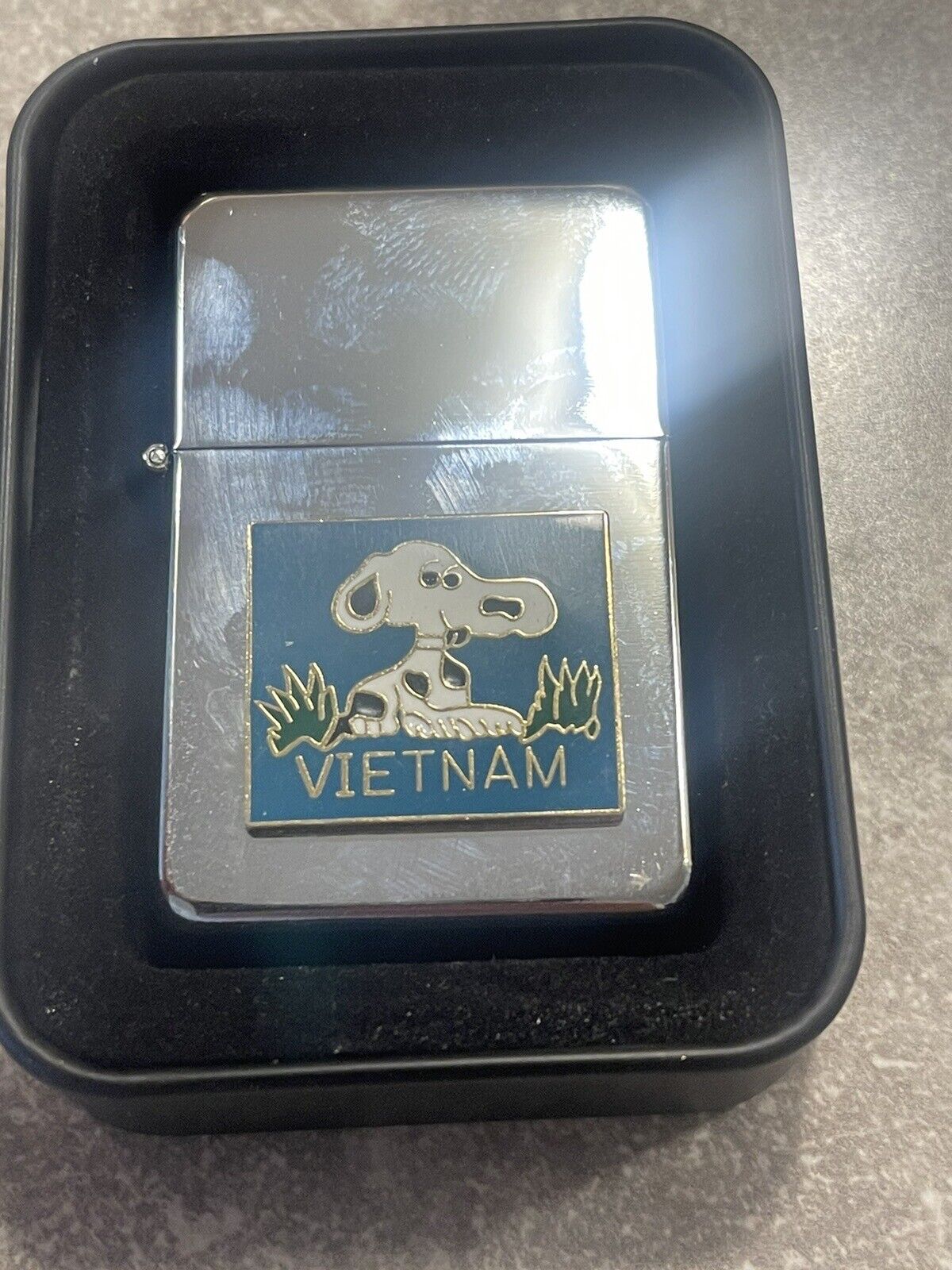 Star Military Chrome  Lighter Snoopy Vietnam