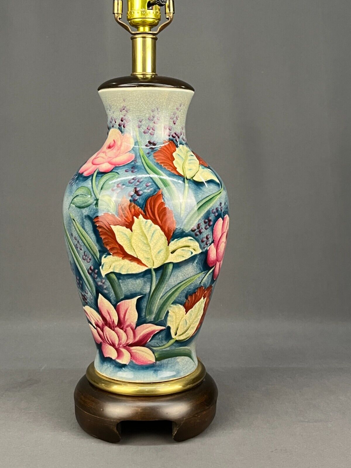 Vtg Frederick Cooper Porcelain Hand Painted Floral Ginger Jar 28