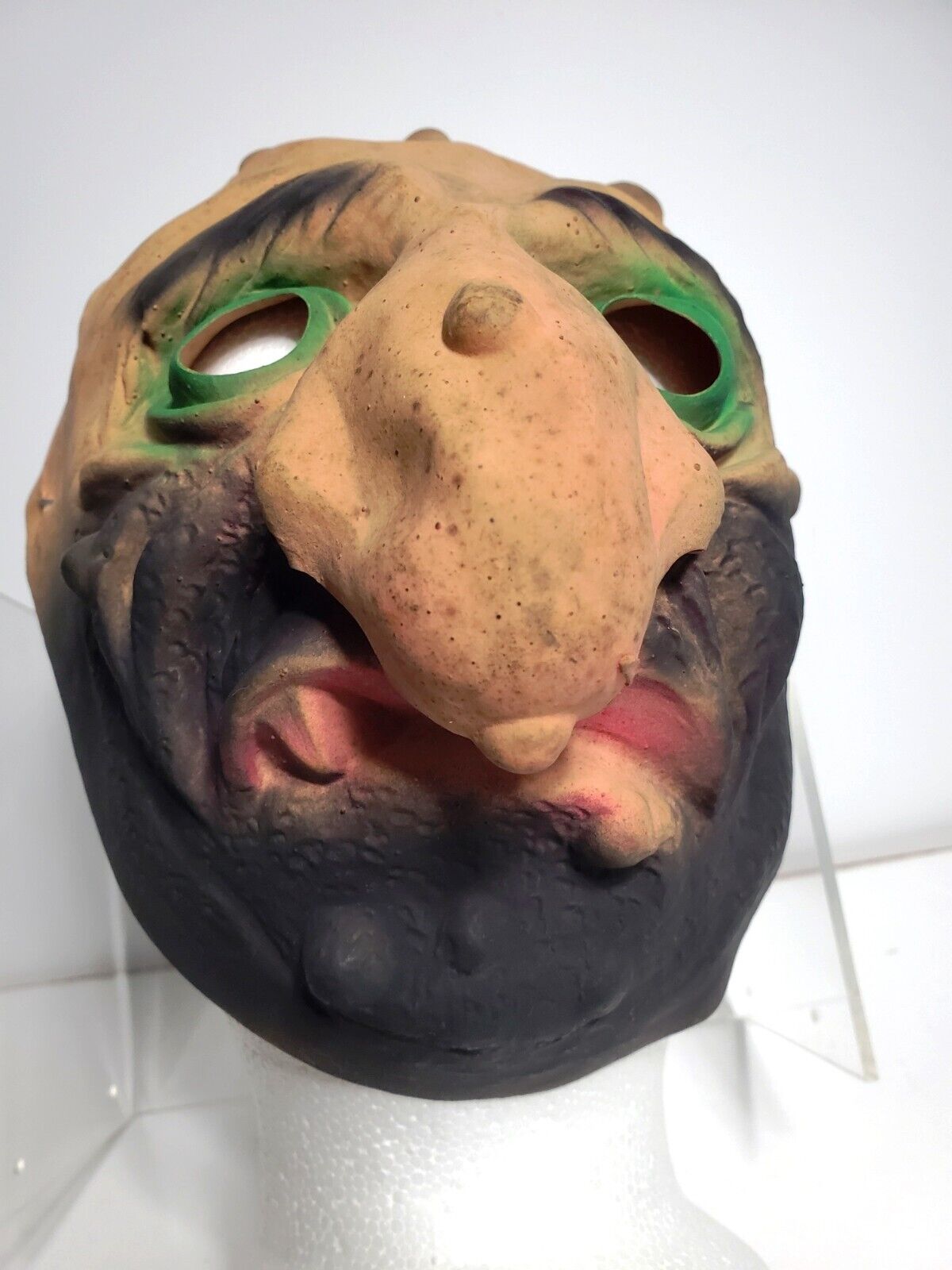 Vintage 1950\'s rubber child\'s Halloween mask; big nose Hobo monster; Austin Art?