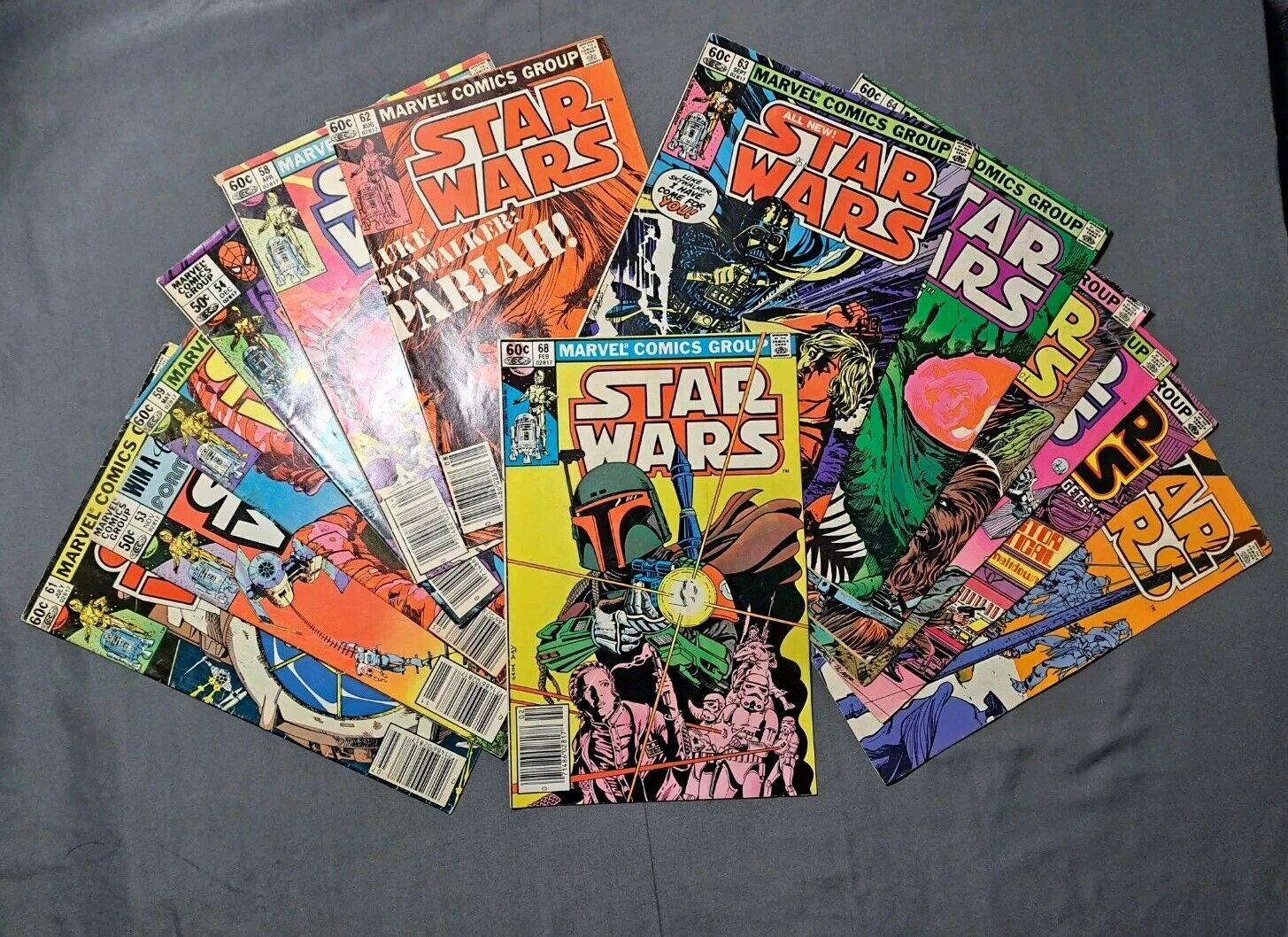 Vintage Star Wars Marvel 13 Comic Book Lot 1st Boba Fett Apperance Great Shape
