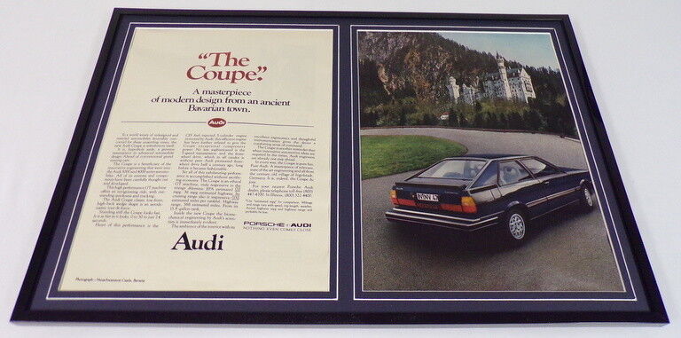1981 Audi Coupe Bavaria 12x18 Framed ORIGINAL Vintage Advertisement 
