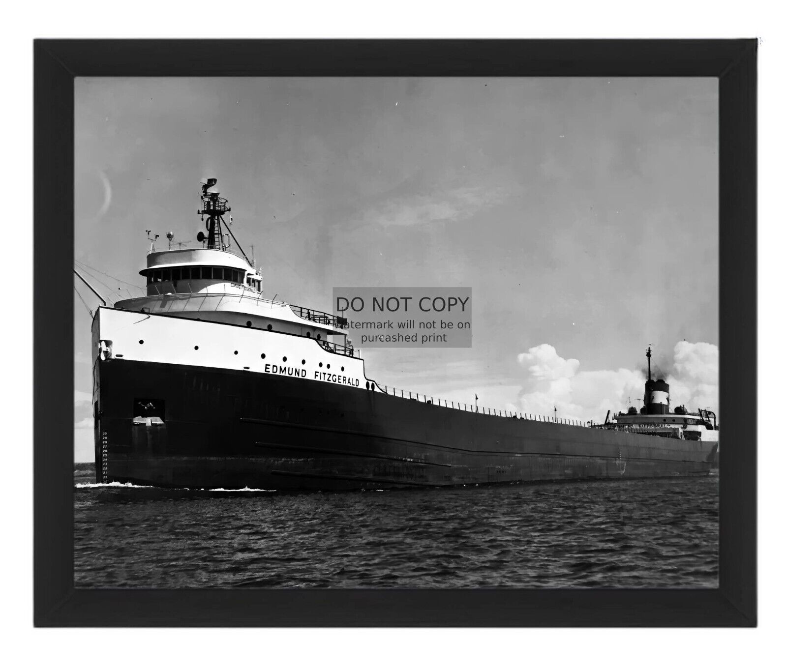 SS EDMUND FITZGERALD GREAT LAKES FREIGHTER SHIP ILL FATED SANK 8X10 FRAMED PHOTO