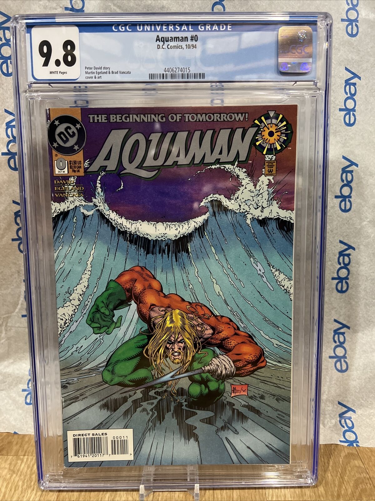 Aquaman #0 CGC 9.8 1994) DC Comics  Rare Comic White Pages Direct Edition Graded