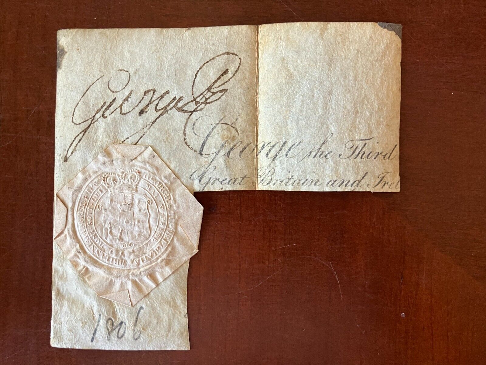 King George III Autograph American Revolution (Yeah, that guy in Hamilton)