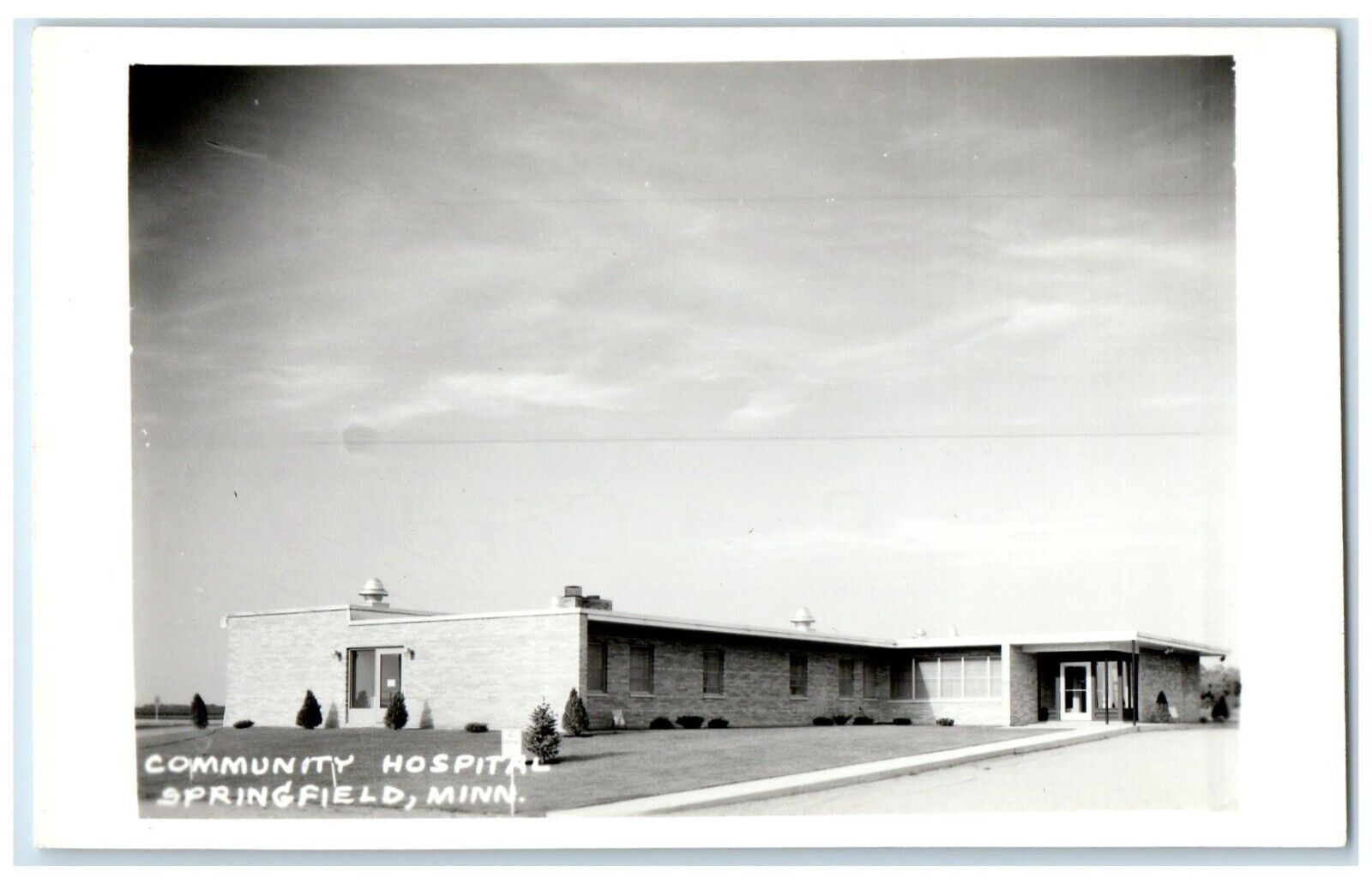 c1910's Community Hospital Springfield Minnesota MN RPPC Photo Antique Postcard