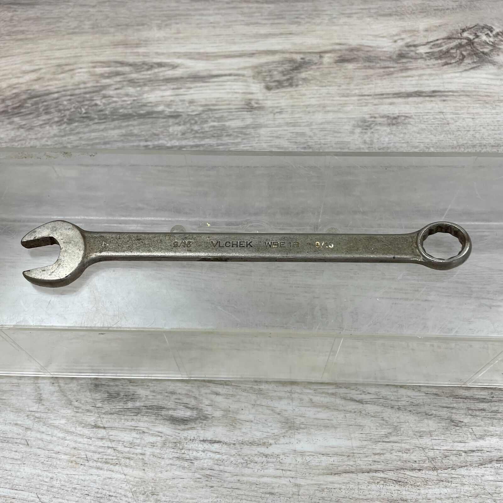 Vintage Vlchek USA WBE18 SAE 9/16” Combination Wrench 12 Point Alloy