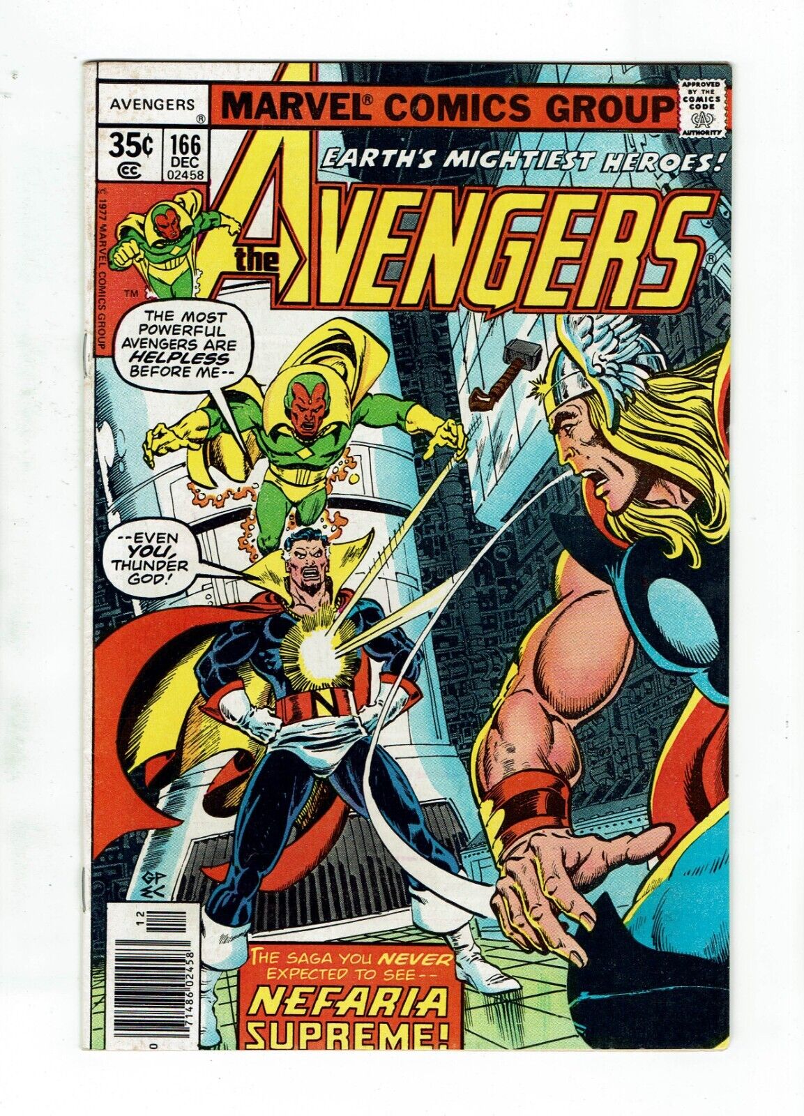 Marvel Comics Key - Avengers 166 - Wonder Man Joins the Avengers