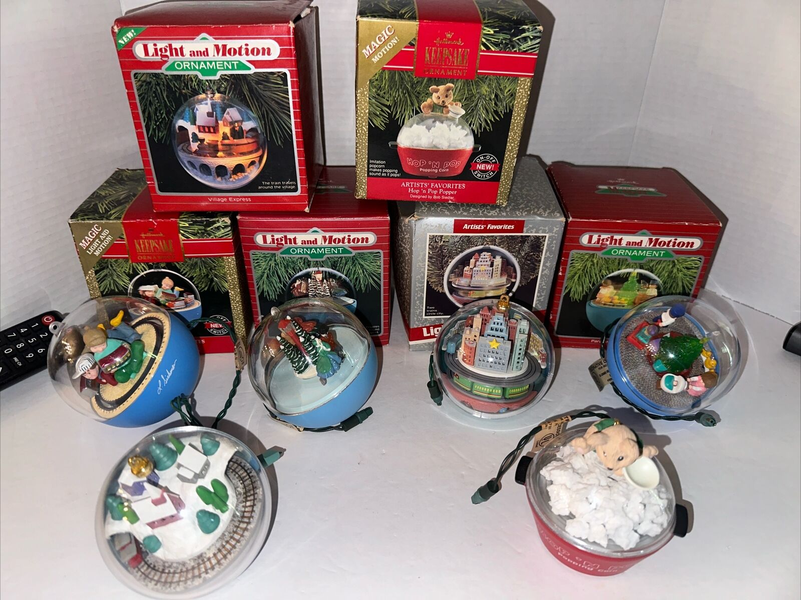 Hallmark Keepsake Magic Ornament ~ Light and Motion ~ Lot of 6 with Boxes 1B
