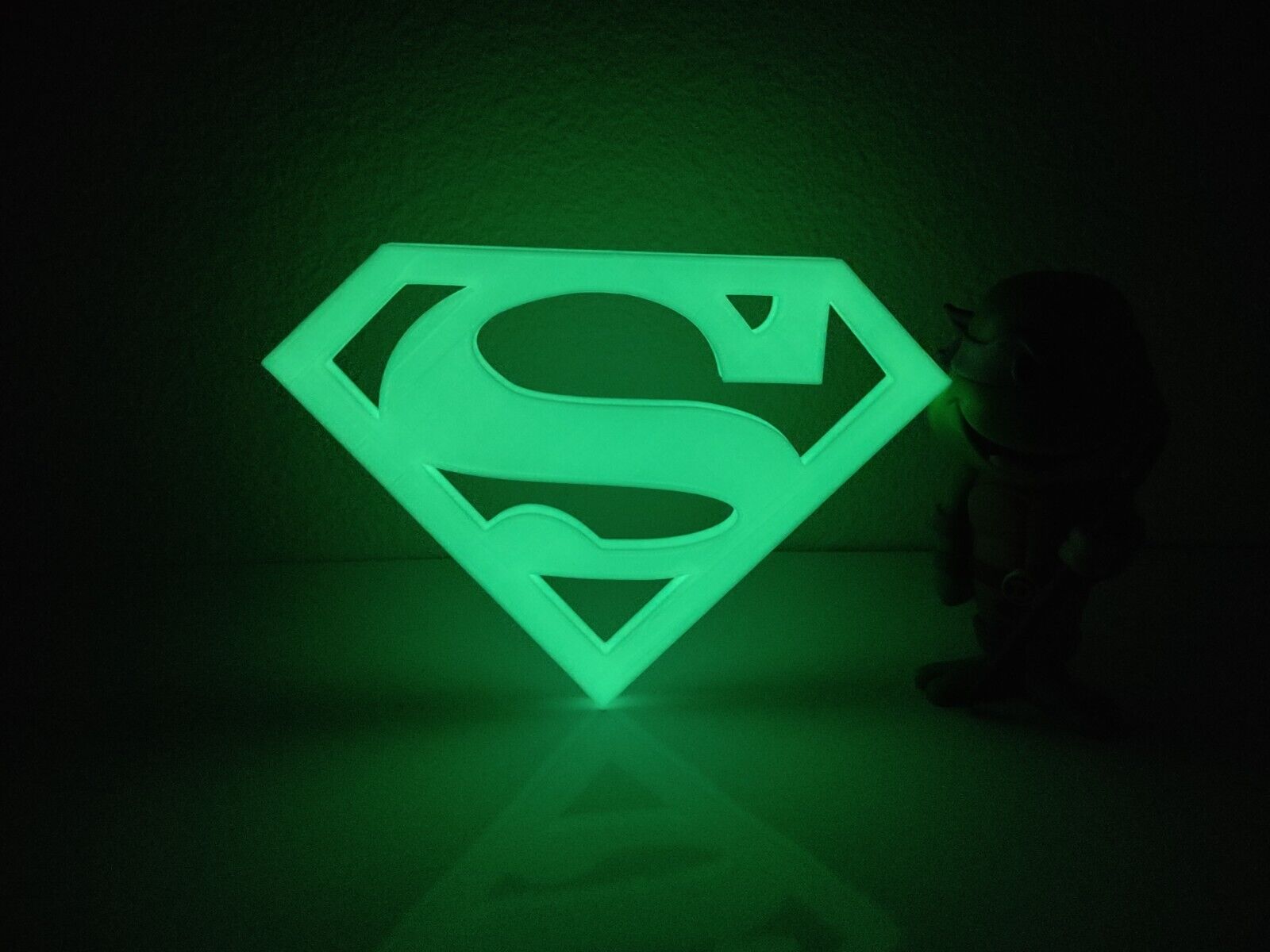 Superman Logo GITD Display Sign Glow-In-The-Dark